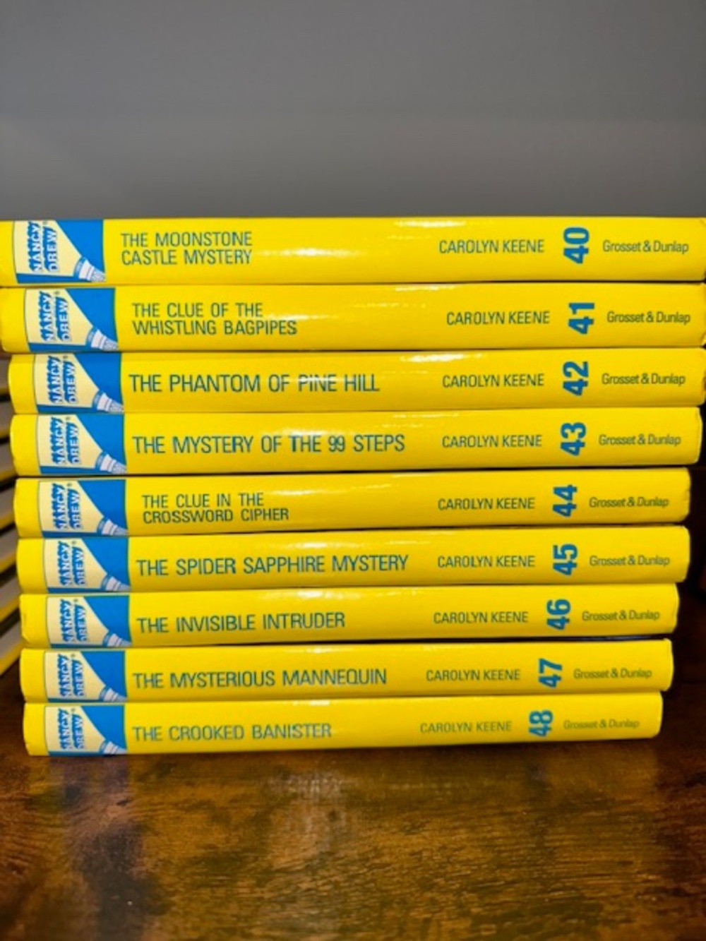 Nancy Drew books. Hardcover. Like new condition. Carolyn Keene.  #40- #48